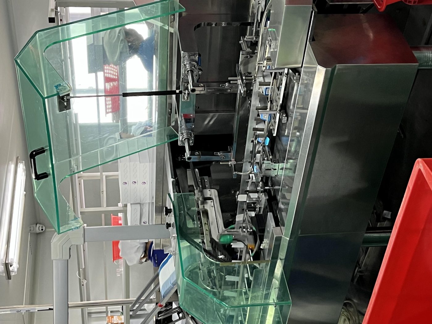 Automated production line for intimate care products